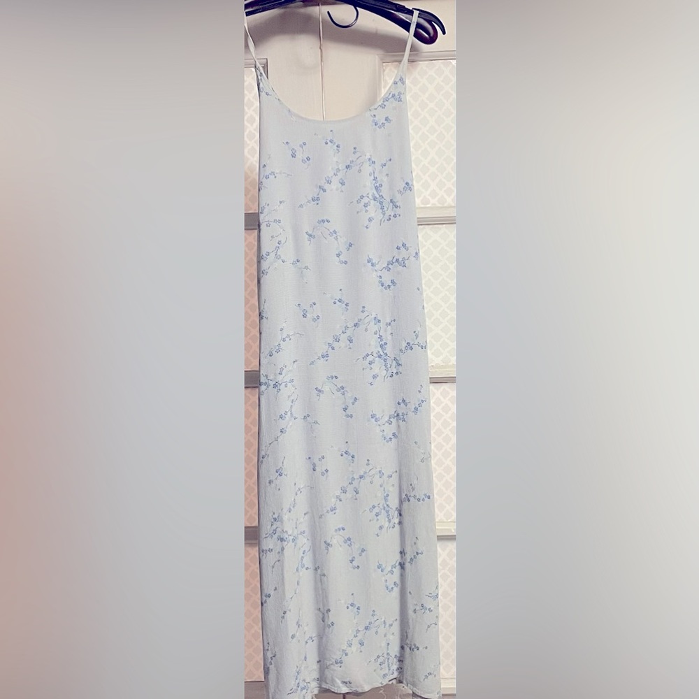 Floral Blue Maxi Dress